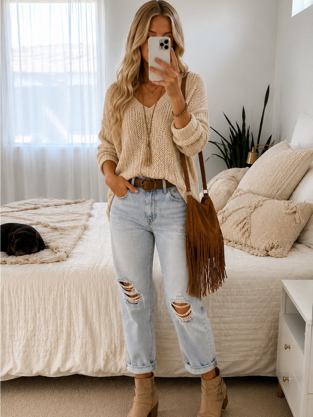 PacSun Light Blue Distressed Boyfriend Jeans